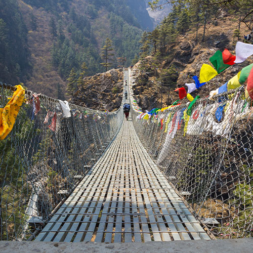 Exploring the Suspension Bridge in Bhutan